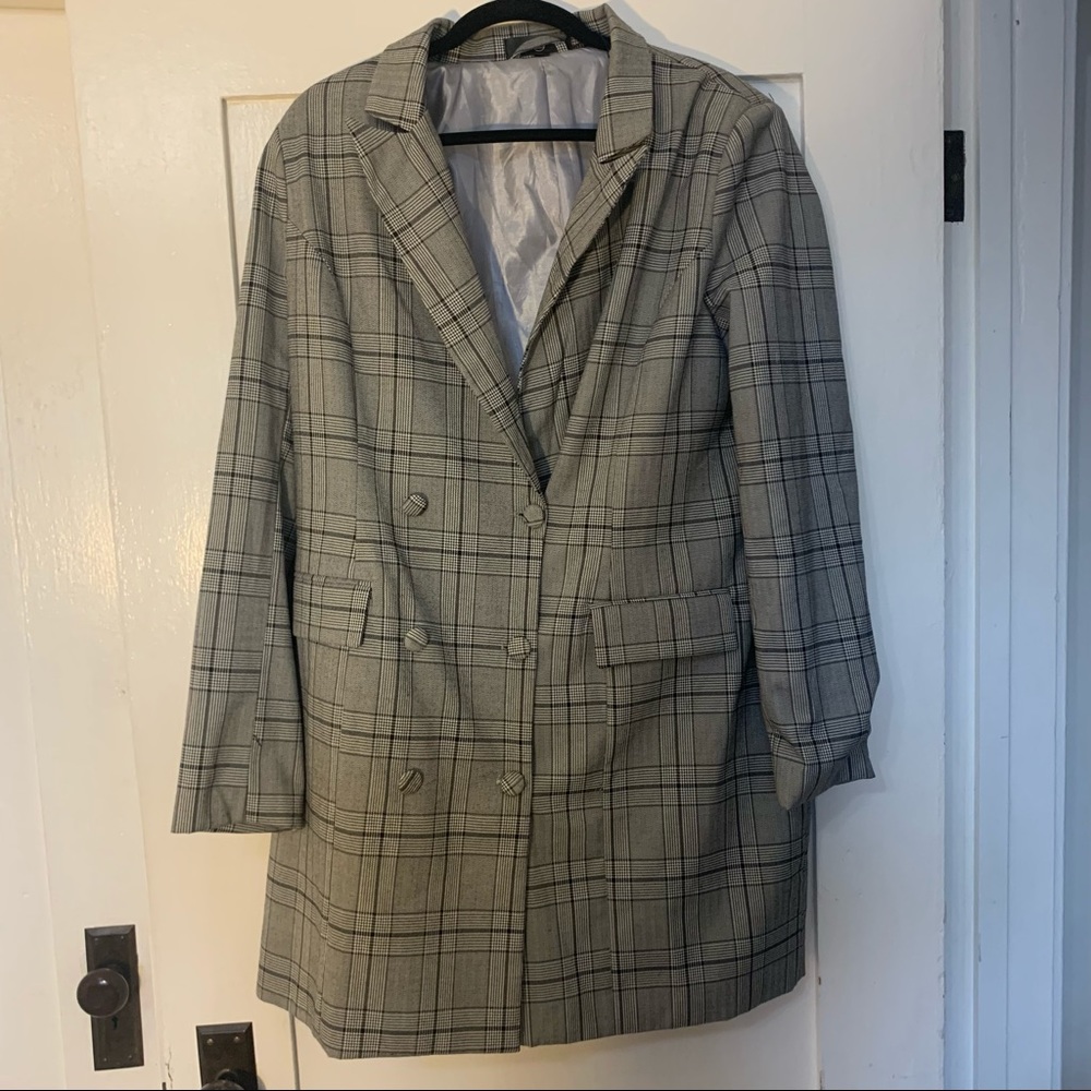 NWT Missguided Plaid Check Blazer Dress